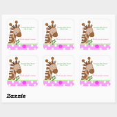 Sticker CARRÉ Jungle Adventure (Rose) (Feuille)