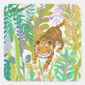 Sticker Carré Jungle Roar - Tigre (Devant)