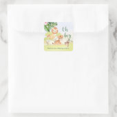 Sticker Carré Jungle Safari Animaux Oh Baby shower Garçon (Sac)