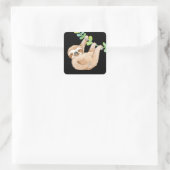 Sticker Carré Jungle Sloth mignonne Whimsical (Sac)