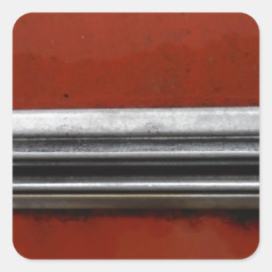 Sticker Carré Junk Yard vintage car, Red and Silver Old Paint