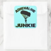 Sticker Carré Junkie d'adrénaline (Sac)