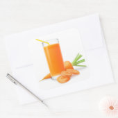 Sticker Carré Jus de carottes en verre (Enveloppe)