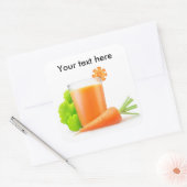 Sticker Carré Jus de carottes frais (Enveloppe)