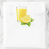 Sticker Carré Jus de citron (Sac)