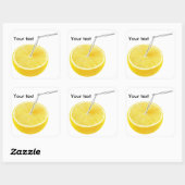 Sticker Carré Jus de citron (Feuille)