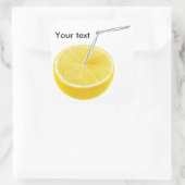 Sticker Carré Jus de citron (Sac)