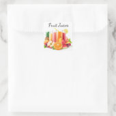 Sticker Carré Jus de fruits frais (Sac)