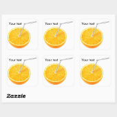 Sticker Carré Jus d'orange (Feuille)