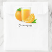 Sticker Carré Jus d'orange (Sac)