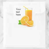 Sticker Carré Jus d'orange (Sac)