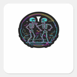 Sticker Carré Jusqu'à ce que la mort nous fassions la fête Danse