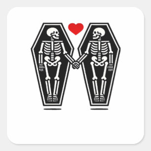 Sticker Carré Jusqu'à ce que la mort nous réunisse – Ne connaît