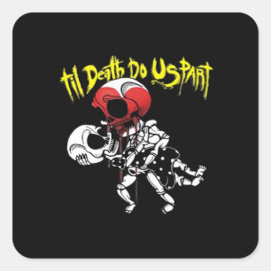 Sticker Carré Jusqu'à ce que la mort nous sépare – Couple de squ