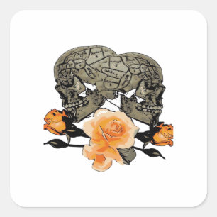 Sticker Carré Jusqu'à ce que la mort nous sépare, design drôle p