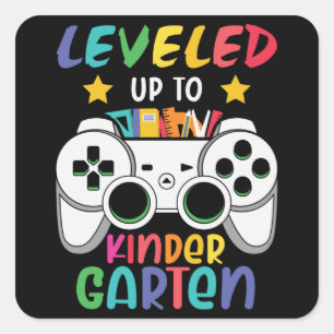 Sticker Carré Jusqu'à la maternelle Retour à l'école Gamer