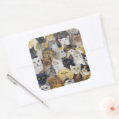 Sticker Carré Juste le Whisker de chat (Enveloppe)