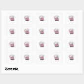 Sticker Carré Juste marié (Feuille)