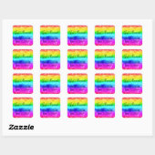 Sticker Carré Juste marié Rainbow (Feuille)