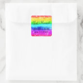 Sticker Carré Juste marié Rainbow (Sac)