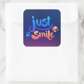 Sticker Carré Juste Sourire (Sac)