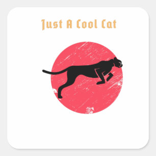 Sticker Carré Juste un chat Cool - Panther