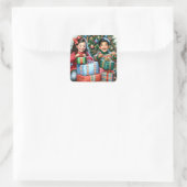 Sticker Carré Juste un matin de Noël à l'ancienne (Sac)