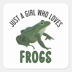 Sticker Carré Juste une fille qui aime les grenouilles Cadeaux a