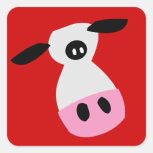 Sticker Carré Juste une vache
