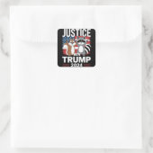 Sticker Carré Justice Pour Peanut Win Trump 2024 (Sac)