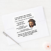 Sticker Carré Justice sociale Jésus (Enveloppe)