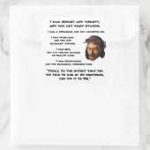 Sticker Carré Justice sociale Jésus (Sac)