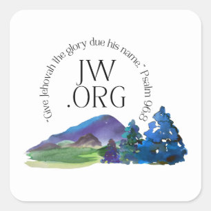 Sticker Carré JW 2025 Année Texte Psaume 96:8