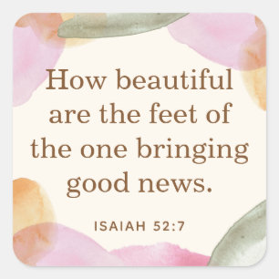 Sticker Carré JW Pioneer Don, Isaïe 52:7   JW