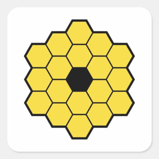 Sticker Carré JWST James Webb Télescope spatial Essentiel (Devant)