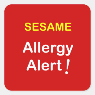 Sticker Carré k7 - Alerte allergique - SESAME.