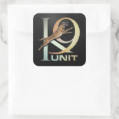 Sticker Carré K-9 Unit Police Dog Unit (Sac)