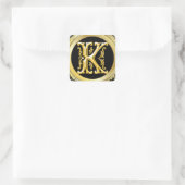 Sticker Carré K initial en or (Sac)