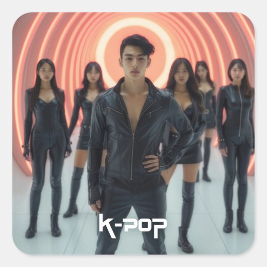 STICKER CARRÉ K-POP (Devant)