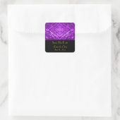 Sticker Carré Kaléidoscope en verre violet Texture (Sac)