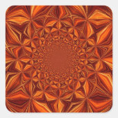 Sticker Carré Kaleidoscope Red Digital Art Pattern-67546 (Devant)