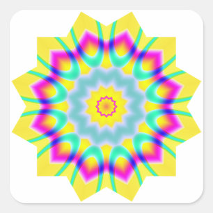 Sticker Carré Kaleidoscopic 260614(1)