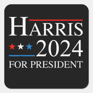 Sticker Carré Kamala Harris 2024 Pour Président