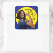 Sticker Carré Kamala Harris comme Rosie (Sac)