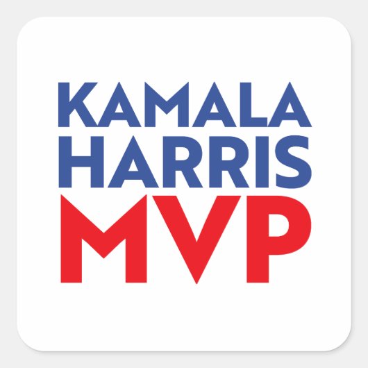 Sticker Carré Kamala Harris MVP 2024 (Devant)