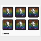 Sticker Carré Kamala Harris Pride (Feuille)