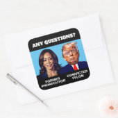 Sticker Carré Kamala Harris Procureur Trump Felon (Enveloppe)