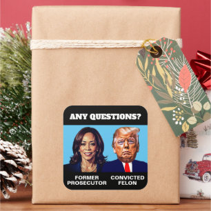 Sticker Carré Kamala Harris Procureur Trump Felon