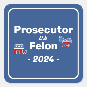 Sticker Carré Kamala Harris Procureur VS Felon