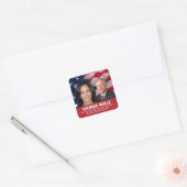 Sticker Carré Kamala Harris Tim Walz Pour Président 2024 (Enveloppe)